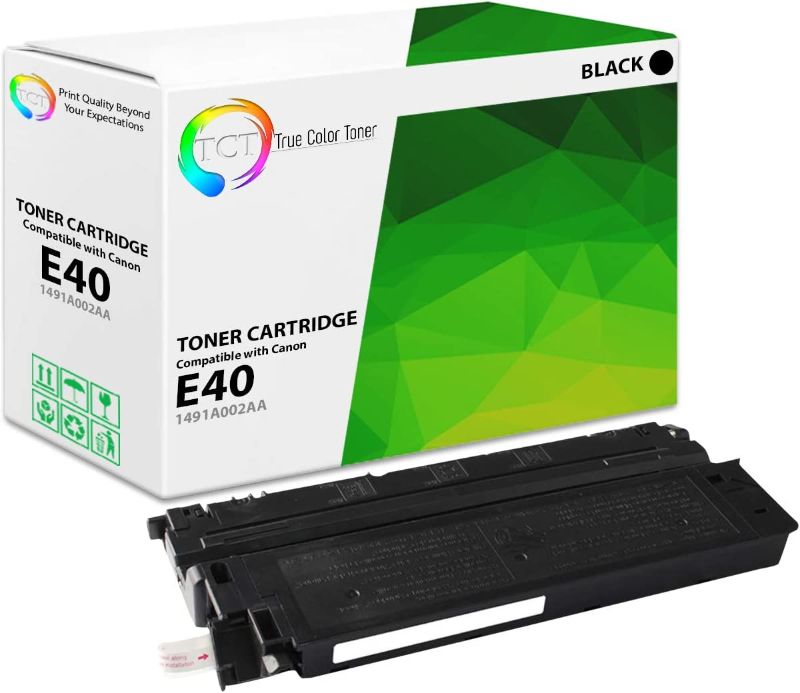 Photo 1 of TCT Premium Compatible Toner Cartridge Replacement for Canon E40 1491A002AA Black Works with Canon PC940 PC920 PC921 PC980 Printers (4,000 Pages) 