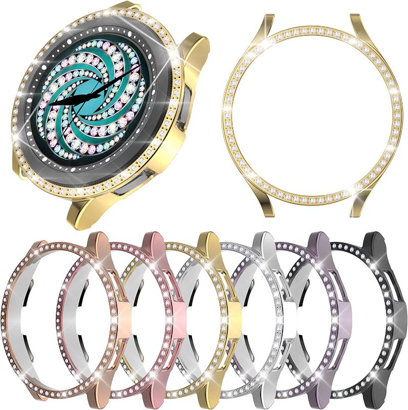 Photo 1 of 6-Pack] RICHONE Compatible with Samsung Galaxy Watch 4 Classic 46mm 2021 Protector Case, Bling Diamonds Cover Hard PC Bumper Frame (for Galaxy Watch 4 Classic 46mm, 6 Colors)
