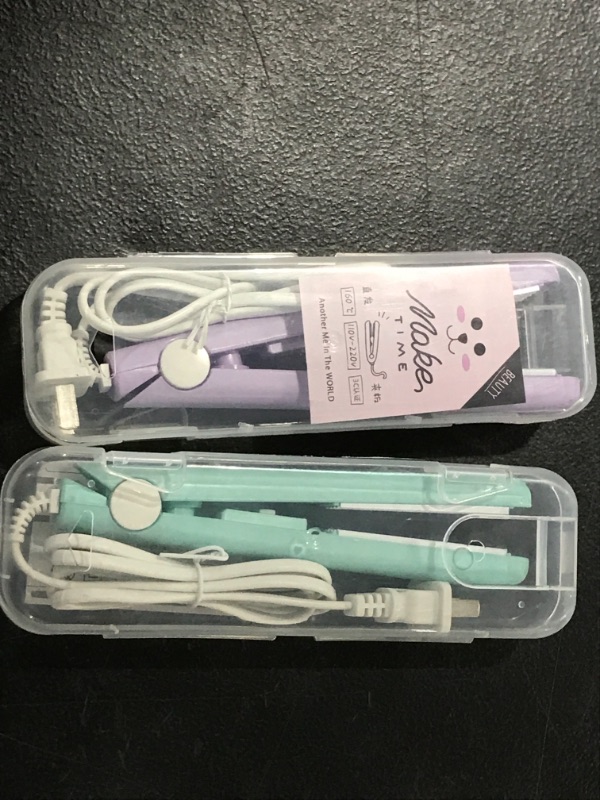 Photo 2 of 2 Pack of WOIWO 1PCS Mini Straightener Ripple Curler Straightener Intelligent Heating Curler styling Tool
 