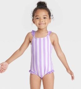 Photo 1 of Baby Girls' Striped One Piece Swimsuit - Cat & Jack