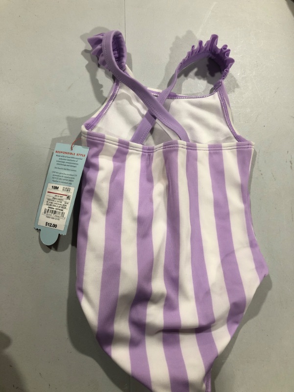 Photo 3 of Baby Girls' Striped One Piece Swimsuit - Cat & Jack