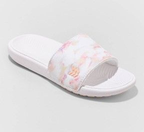 Photo 1 of Kids' Cypress Slip-on Slide Sandals - All in Motion White 1