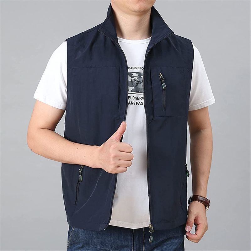 Photo 1 of "Outdoor" navy blue lightweight vest (M)