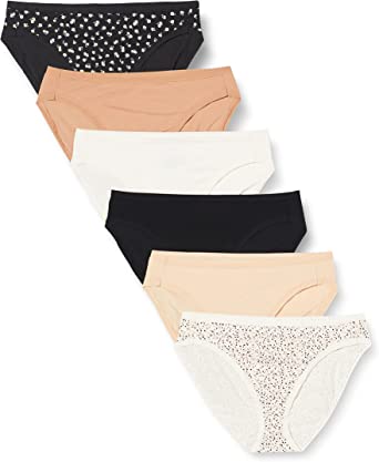 Photo 1 of Amazon Essentials Women's Cotton High Leg Brief Underwear, Multipacks (Available in Plus Size)
SIZE M 