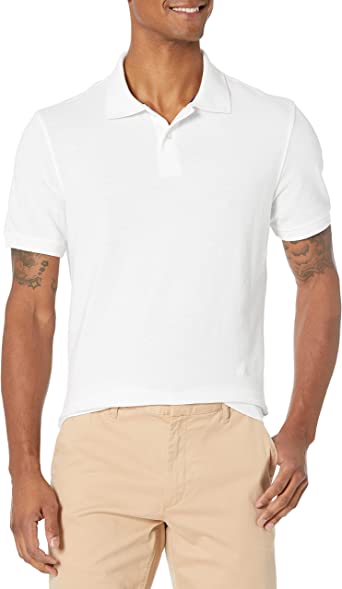 Photo 1 of Amazon Essentials Men's Slim-Fit Cotton Pique Polo Shirt
SIZE L 