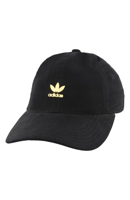 Photo 1 of Adidas Originals Relaxed Metal Strapback - Women's - Black / Gold, Size One Size
