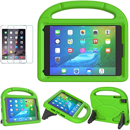 Photo 1 of Durable Shockproof Protective Handle Bumper Stand Cover with Screen Protector for Apple 7.9 inch iPad Mini 1st,2nd,3rd,4th,5th Generation, Green