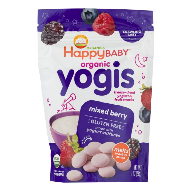 Photo 1 of 2- Happy Baby Yummy Yogis Organic Baby Food Mixed Berry 1 Oz- best by July 2023