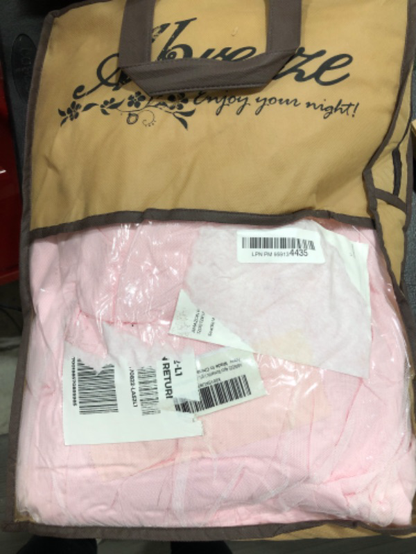 Photo 1 of ABREEZE White Ruffled Duvet Cover Sets Korean Princess Light pink Bedding Girl Bedroom Sets Lace Design Girls Bedding Set Twin 4PCS