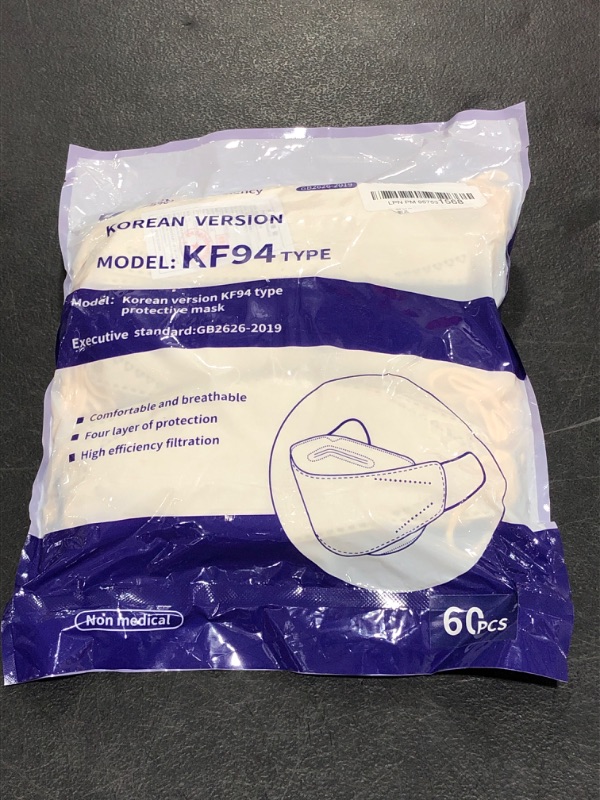 Photo 2 of 60PCS KF94 Mask
Factory Sealed