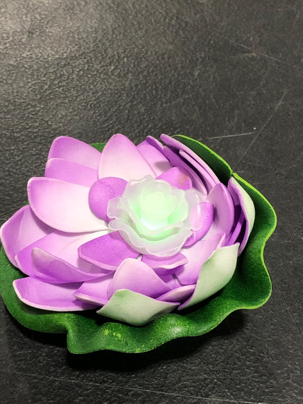 Photo 2 of  8 pcs Plastic Lotus Decoration, Battery Operated, Light Up Lotus