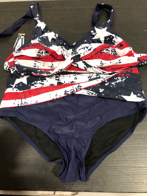 Photo 1 of AMERICAN FLAG WOMANS BATHING SUIT SIZE LARGE 