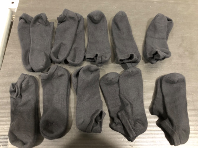 Photo 1 of 10 PAIRS THICK BLACK SOCKS SIZE UNKNOWN 