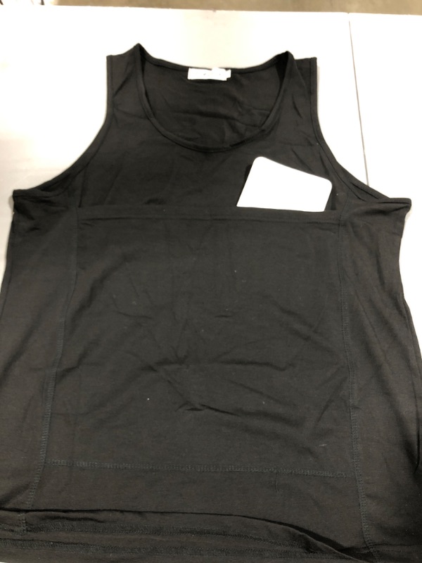 Photo 1 of BLACK TANK TOP WITH LARGE POCKET IN FRONT SIZE L 