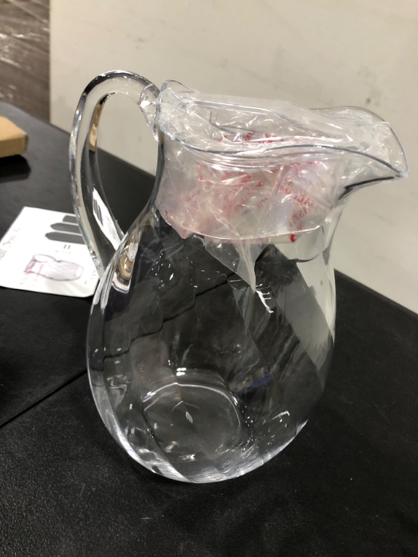 Photo 2 of Amazing Abby - Bubbly Whirly - Acrylic Pitcher (72 oz), Clear Plastic Water Pitcher with Lid, Fridge Jug, BPA-Free, Shatter-Proof, Great for Iced Tea, Sangria, Lemonade, Juice, Milk, and More
