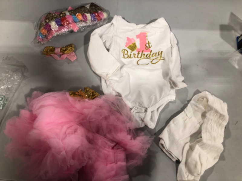 Photo 2 of  Baby Girl First Birthday Clothes Outfits (Long Sleeve) - STOCK NOT EXACT TO OUTFIT SIZE 73