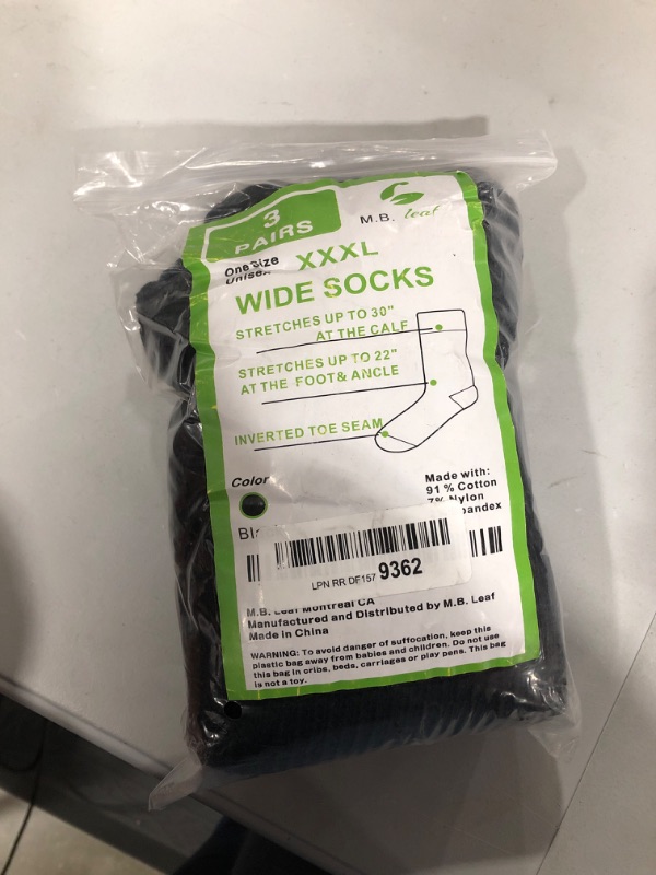 Photo 2 of 3 Pairs Extra Wide Socks for Swollen Feet, Extra Wide Bariatric Socks, Swollen Feet,Socks Women Cast Sock, Diabetic Edema Socks,Hospital Socks, Extra Wide Mens Socks,Lymphedema Edema Socks
