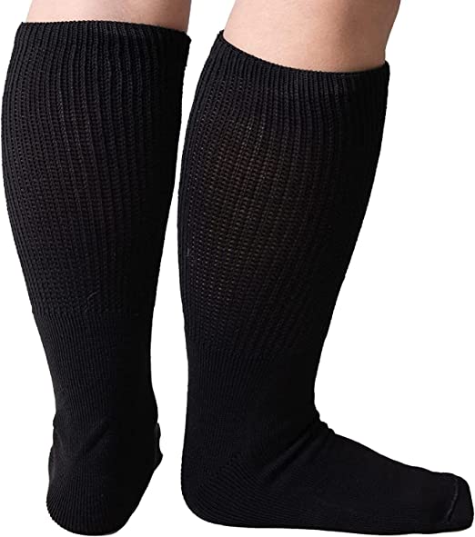 Photo 1 of 3 Pairs Extra Wide Socks for Swollen Feet, Extra Wide Bariatric Socks, Swollen Feet,Socks Women Cast Sock, Diabetic Edema Socks,Hospital Socks, Extra Wide Mens Socks,Lymphedema Edema Socks
