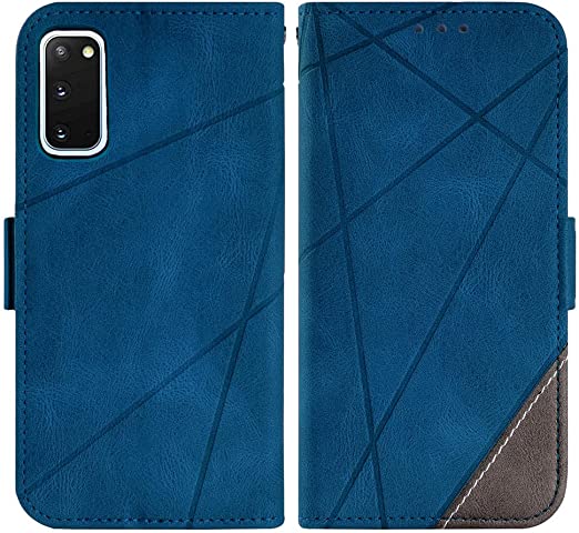 Photo 1 of Asuwish Compatible with Samsung Galaxy S20 Glaxay S 20 5G UW 6.2 inch Wallet Case and Tempered Glass Screen Protector Leather Flip Card Holder Stand Cell Phone Cover for Gaxaly 20S G5 Women Men Blue
