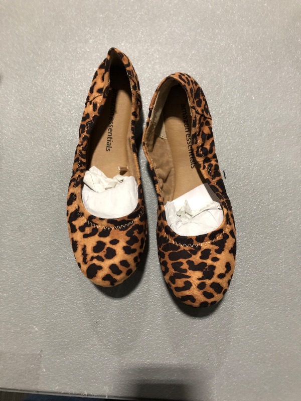 Photo 1 of amazon essential leopard slip on flats size 6