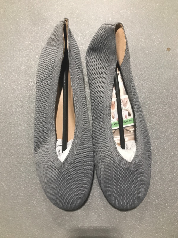 Photo 2 of Ataiwee Women's Wide Width Flat Shoes, Plus Size Casual Pointy Toe Slip on Wide Ballet Shoes. Size 11