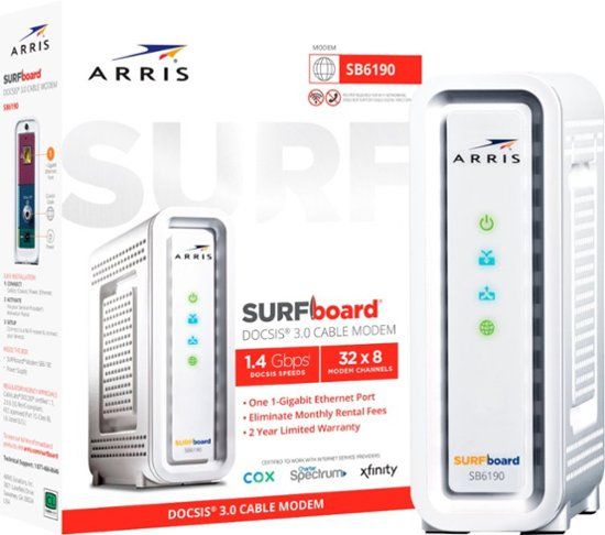 Photo 1 of ARRIS DOCSIS 3.0 CABLE MODEM 32X8 BONDED CHANNELS