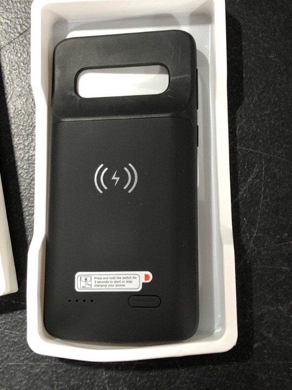 Photo 3 of NEWDERY Upgraded Samsung Galaxy S10 Battery Case Qi Wireless Charging 