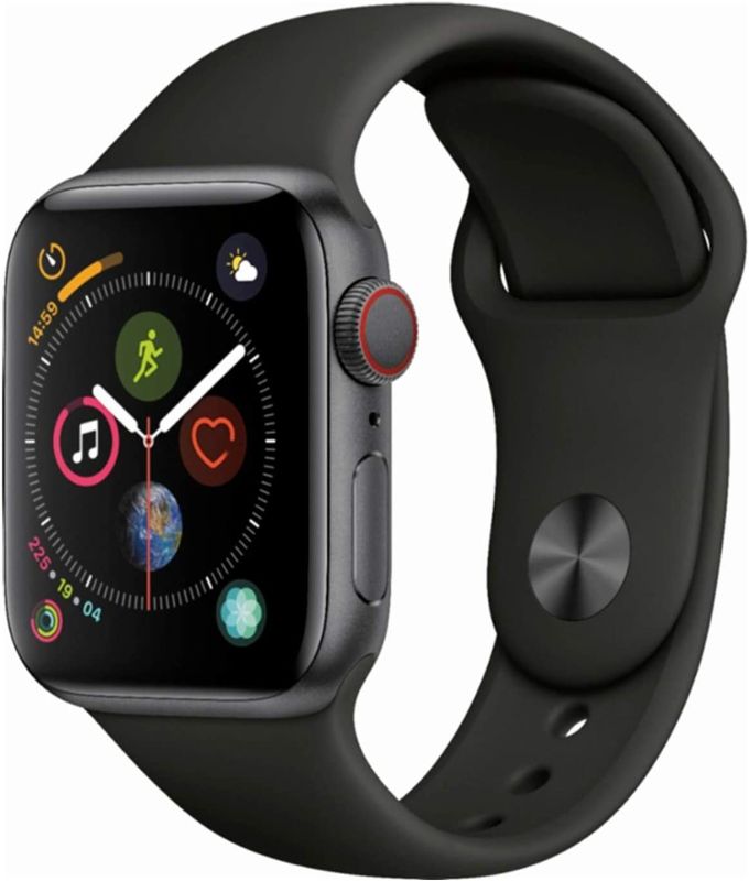 Photo 1 of Apple Watch Series 4 (GPS + Cellular, 44MM) - Space Gray Aluminum Case with Black Sport Band