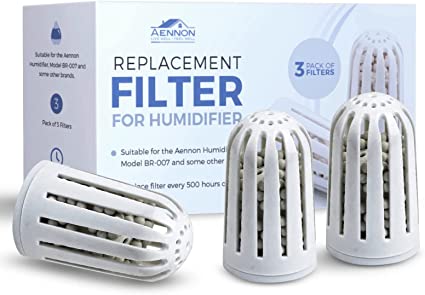 Photo 1 of Aennon - Universal Ultrasonic Humidifier Replacement Filters for Home, Cool Mist Demineralization Cartridges, Ceramic Filter Stone Material, 3 Pack, 6 Months Each
