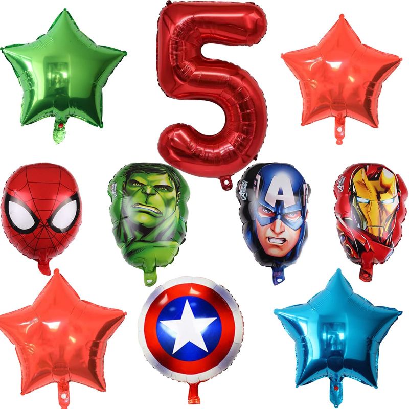 Photo 1 of 10pc 5years hero balloon party decoration theme party supplies

