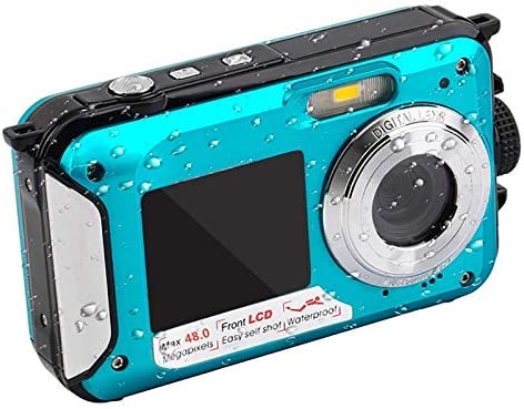 Photo 1 of Underwater Camera, iMeshbean FHD 2.7K 48MP Waterproof Super Light Weight Digital Camera Selfie Dual Screen Full-Color LCD Displays Waterproof Digital Camera for Snorkeling
