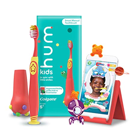 Photo 1 of Colgate hum Kids Smart Manual Toothbrush, Coral
