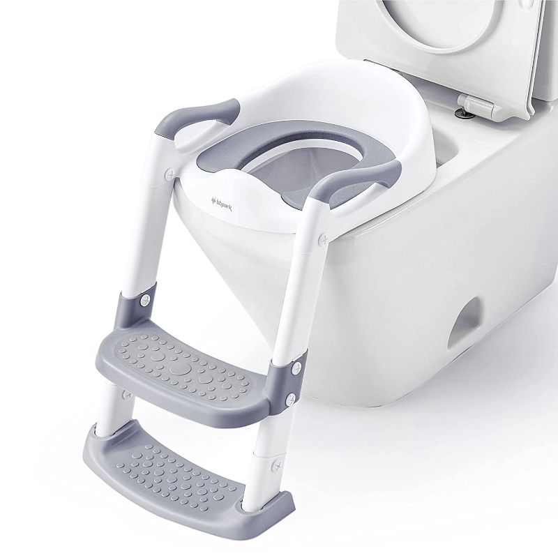 Photo 1 of Bbpark Potty Training Seat with Ladder, Toddler Potty Seat for Toilet with Step Stool for Kids, Splash Guard and Wide Pad for Boys Girls, Stable Without Slipping
