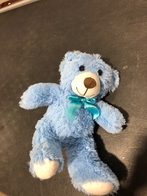 Photo 1 of Bearington Lil' Honey Blue Stuffed Animal Teddy Bear, 12 inches