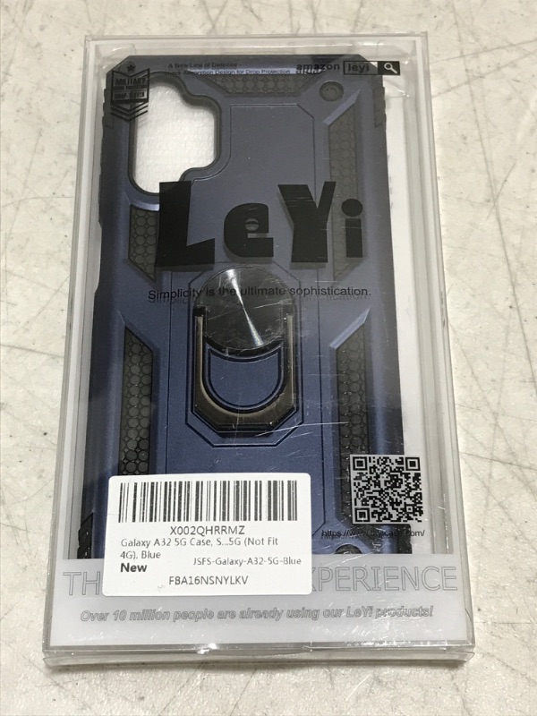 Photo 1 of LeYi for Galaxy A32 5G Case, Samsung A32 Case with [2 Pack] Tempered Glass Screen Protectors, [Military-Grade] Magnetic Ring Holder Kickstand Case for Samsung Galaxy A32 5G (Not Fit 4G), Blue 
