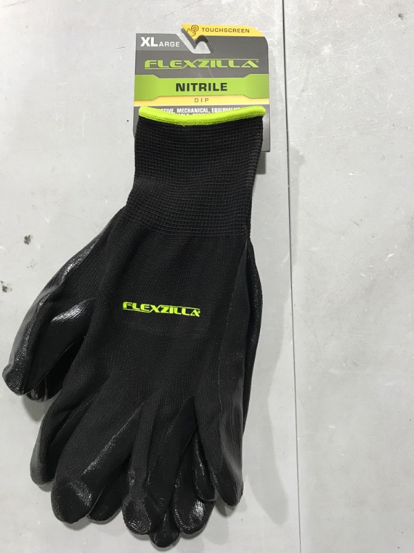 Photo 2 of Flexzilla Pro Cut Resistant Sandy Nitrile Dip Gloves SIZE  XL / BLACK 