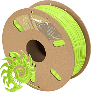 Photo 1 of DURAMIC 3D PLA Filament 1.75mm Lime Green 1kg Spool, Jam-Free High Stifness 3D Printing Filament. 