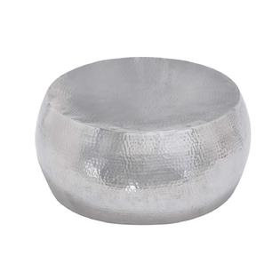Photo 1 of Zimlay Modern Silver Aluminum Drum-Shaped Coffee Table 23912