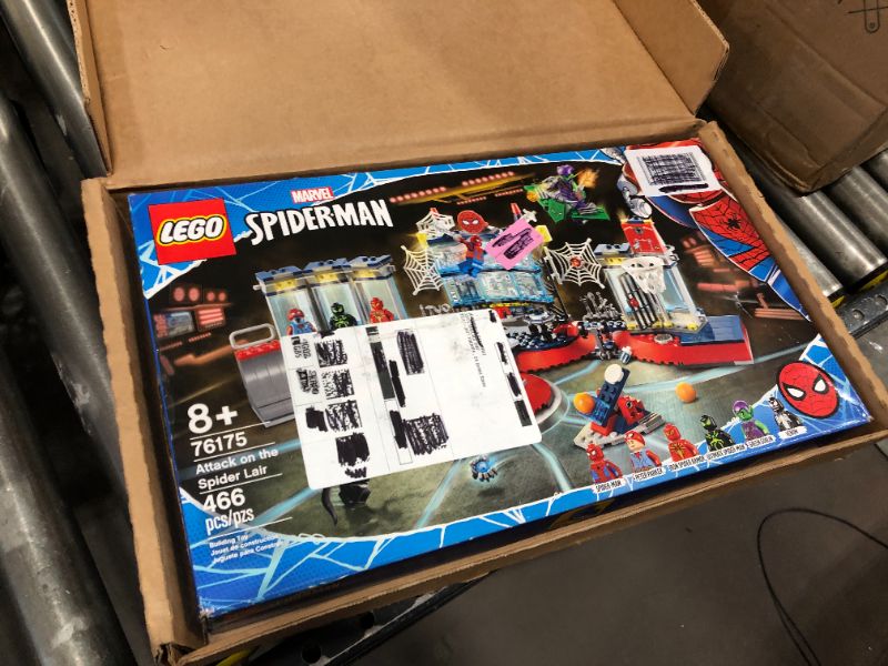 Photo 1 of LEGO Marvel Spider-Man Attack on The Spider Lair 76175 Cool Building Toy, Featuring The Spider-Man Headquarters; Includes Spider-Man, Green Goblin and Venom Minifigures, New 2021 (466 Pieces)