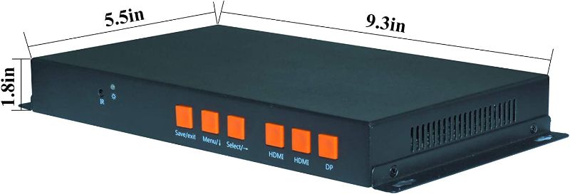 Photo 1 of DEFACE Video Wall Controller 4K 3840x2160@60Hz HDMI 2.0, HDMI 1.4, DP1.2 Inputs with 8 HDMI Outputs for TV Splicing, Support 4x2,4x1,2x3,2x4,1x8 Display and 180 Degree Rotate
