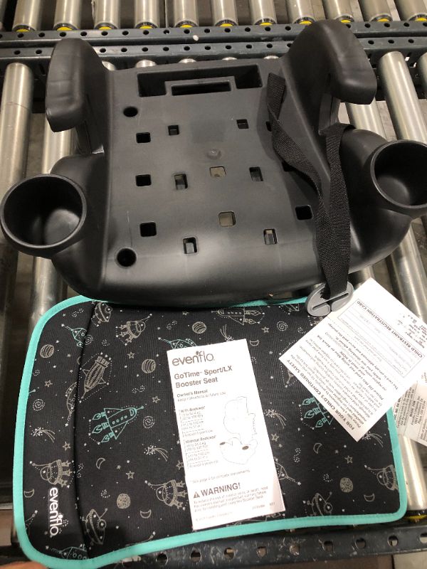 Photo 2 of Evenflo GoTime No Back Booster Car Seat (Blue Astro)
