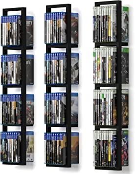 Photo 1 of You Have Space Black Floating Shelves for Wall, 34 Inch Video Games CD DVD Storage Shelves, Cube Storage Organizer Shelf Set of 3
