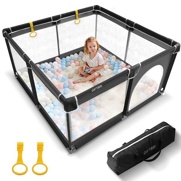 Photo 1 of Baby Play Pen for Babies and Toddlers Play Yard Fence Indoor Outdoor Baby Play Area Sturdy Safety Baby Gate Playpen 50*50*27 inch
