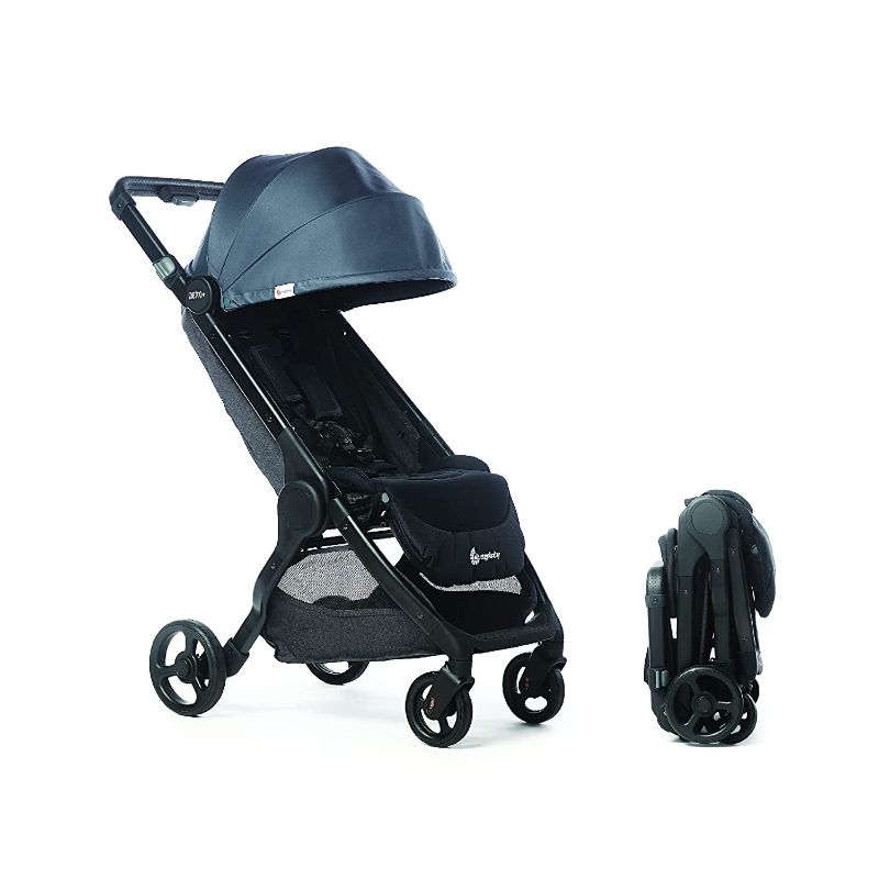 Photo 1 of Ergobaby Metro+ Compact Baby Stroller, Lightweight Umbrella Stroller Folds Down for Overhead Airplane Storage (Carries up to 50 lbs), Car Seat Compatible, Slate Grey
