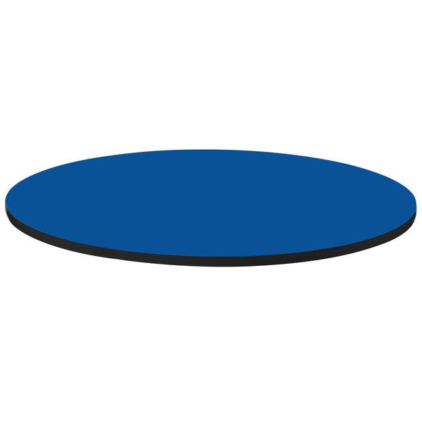 Photo 1 of 33 INCH Round Blue Finish High Pressure Bar & Cafe Table Top