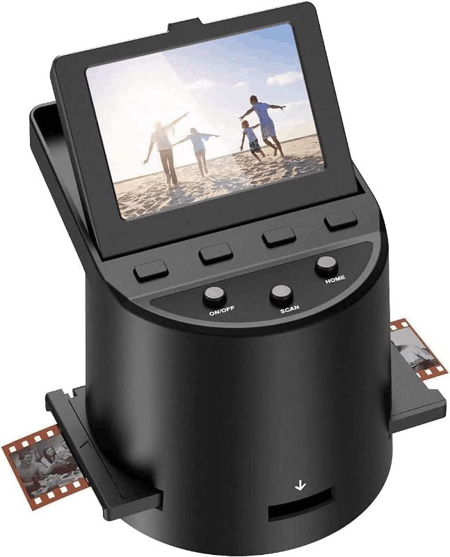 Photo 1 of Digital Film & Slide Scanner-Converts 35mm, 126, 110, 8mm & Super 8 Films, Slides, Negatives to High-Resolution 22MP JPEG Photos, Includes Tilt-Up 3.5" Large LCD, MAC and PC Compatible
