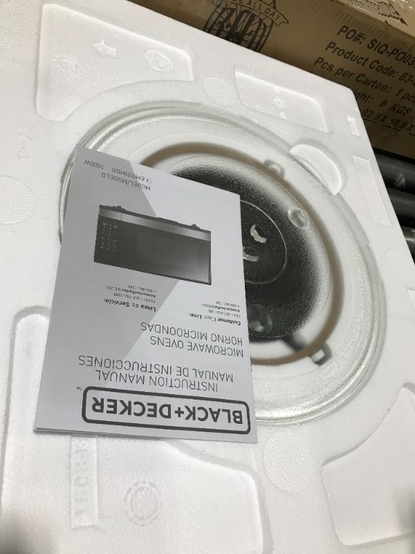 Photo 1 of Black+decker Em031mb11 Digital Microwave Oven with Turntable Push-Button Door,Ch