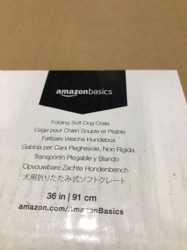 Photo 3 of AmazonBasics Portable Folding Soft Dog Travel Crate Kennel 36"