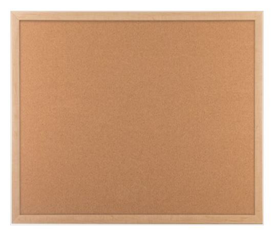 Photo 1 of U Brands Cork Bulletin Board, Oak Finish Frame, 23 X 17 (265U00-01) | Quill