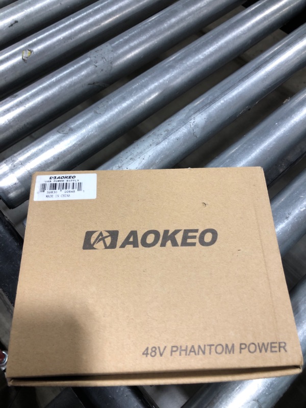 Photo 2 of Aokeo 48V Phantom Power Supply Powered by USB Plug in, Included with 8 feet USB Cable, Bonus + XLR 3 Pin Microphone Cable for An